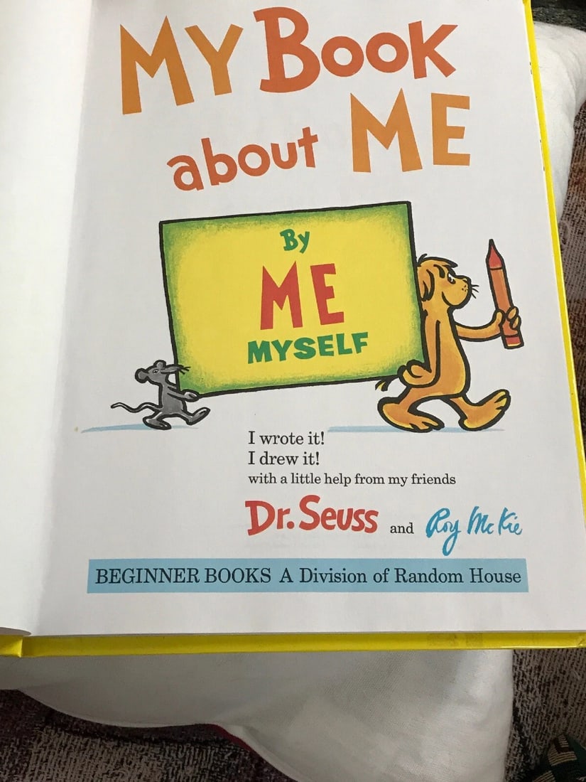 Classic Seuss: My Book about Me by Me Myself 1st Ed. 1969 Random House HC LOOK! - 5