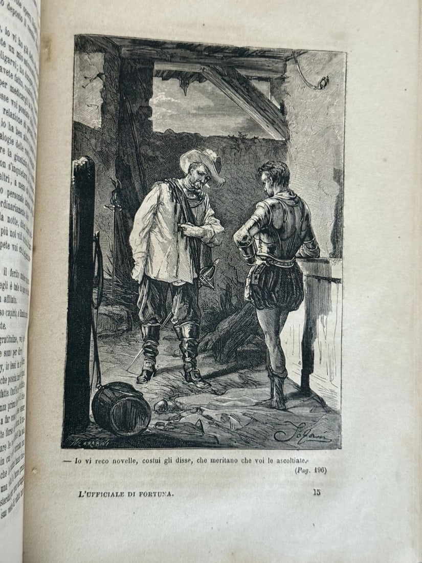 Sir Walter Scott L’Officiale Di Fortuna Fratelli Simonetti 1872 Milano HC Illust - 7