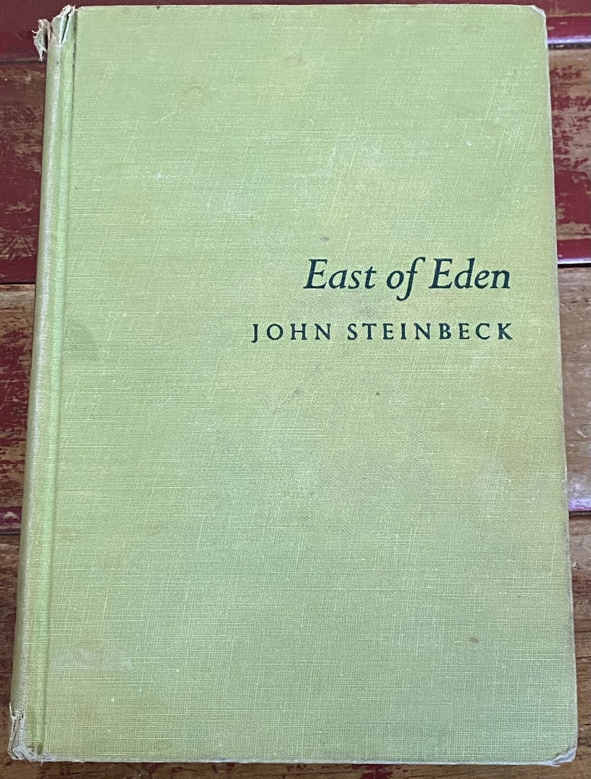 EAST OF EDEN JOHN STEINBECK 1952 HC Viking FIRST EDITION with "BITE" error: Title: EAST OF EDEN JOHN STEINBECK 1952 HC Viking FIRST EDITION with "BITE" error Description: EAST OF EDEN by John Steinbeck First Edition Hardcover, no DJ. Viking, 1952. Bite error. Good condition.