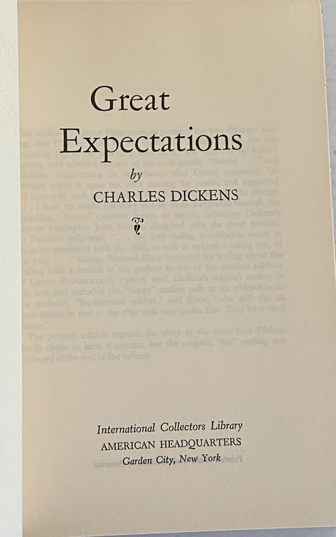 Great Expectations Charles Dickens Int'l. Collectors Library 24K HC NEAR FINE - 4