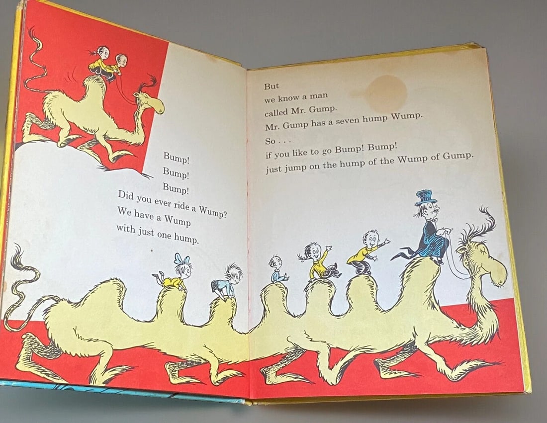 1960 One Fish Two Fish Red Fish Blue Fish Dr Seuss 1st Ed/Print Random House HC - 5