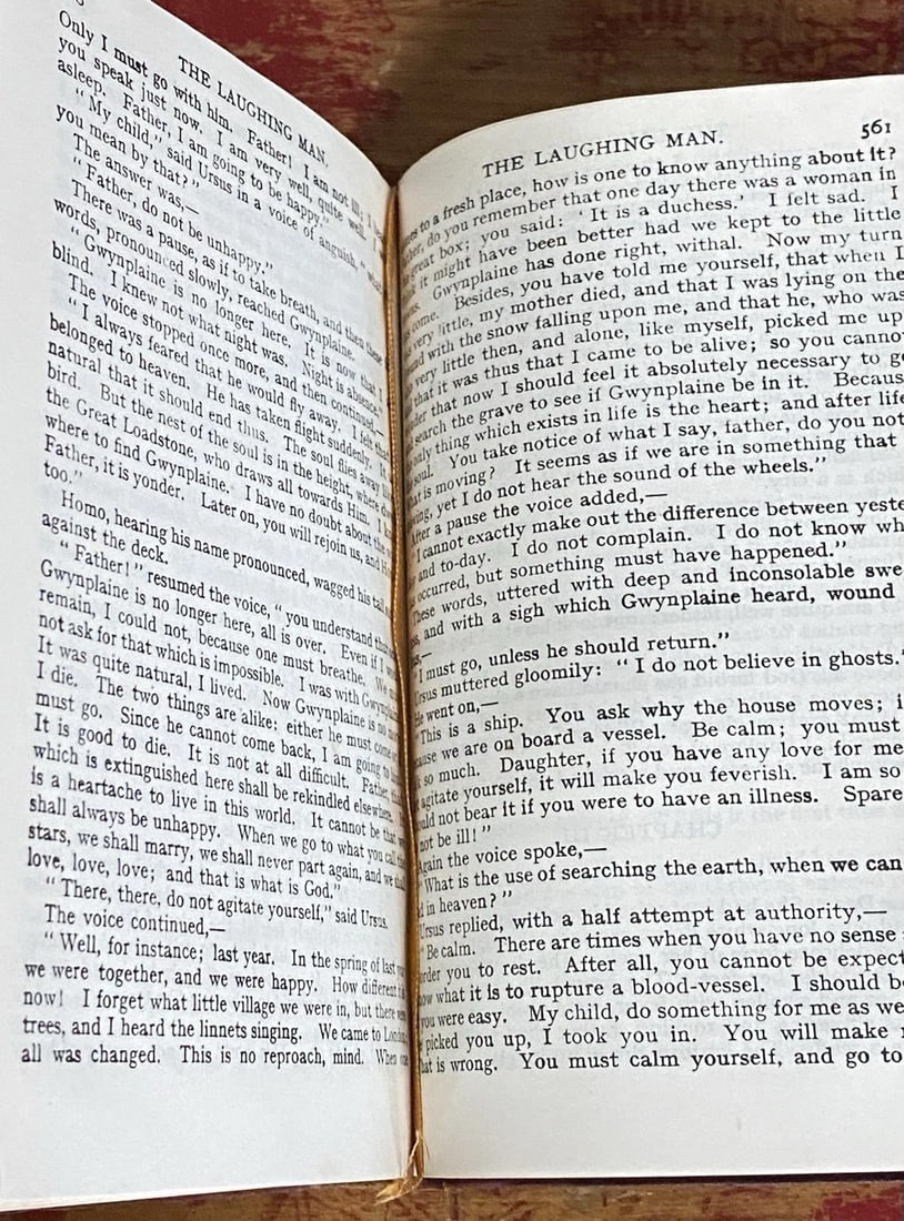 The Man Who Laughs by Victor Hugo Thomas Nelson & Sons Leather Bound Very Good - 8