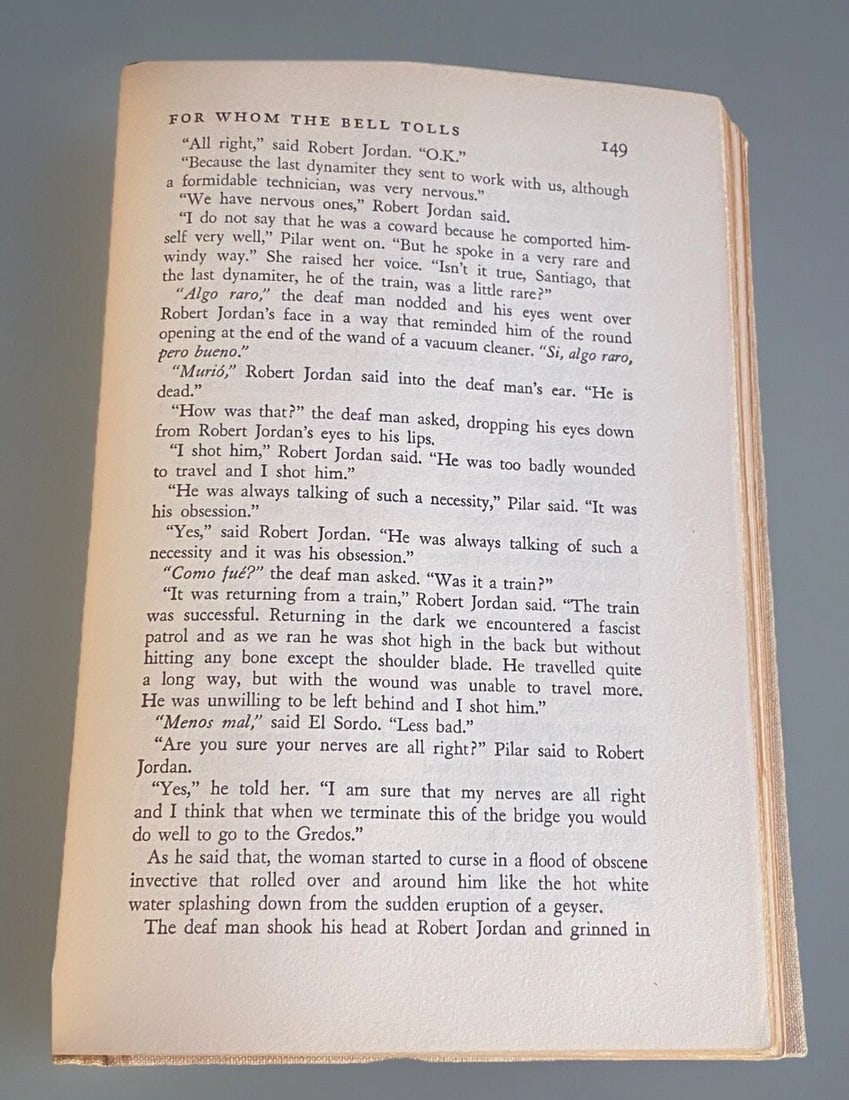For Whom the Bell Tolls, Ernest Hemingway 1940 First Edition 1st Printing "A" - 12