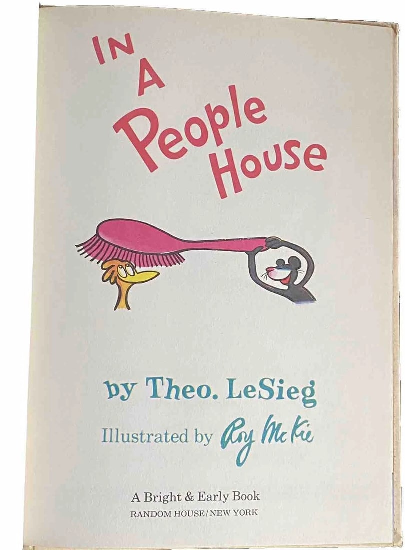 Dr. Seuss In A People House Theo LeSieg Book Club Edition 1972 1st Ed/Print VG - 9