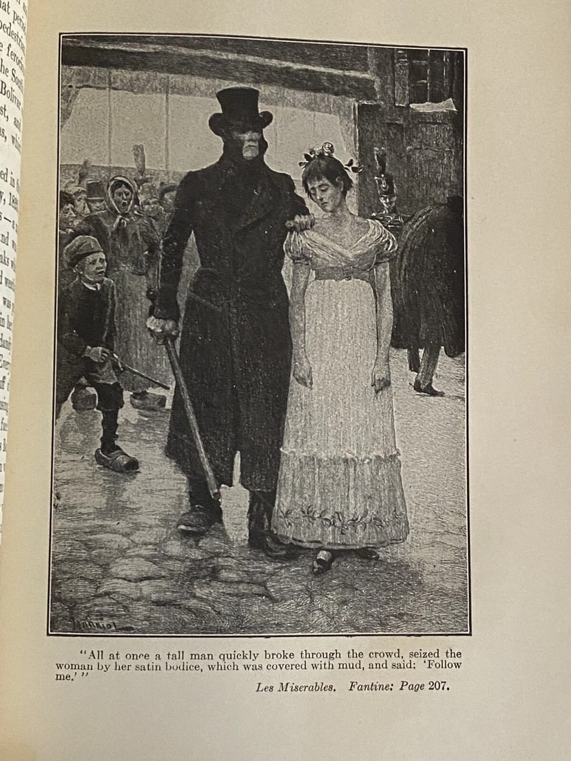 Victor Hugo Les Miserable Book I & II University Society Illustrated1800’s Rare! - 10