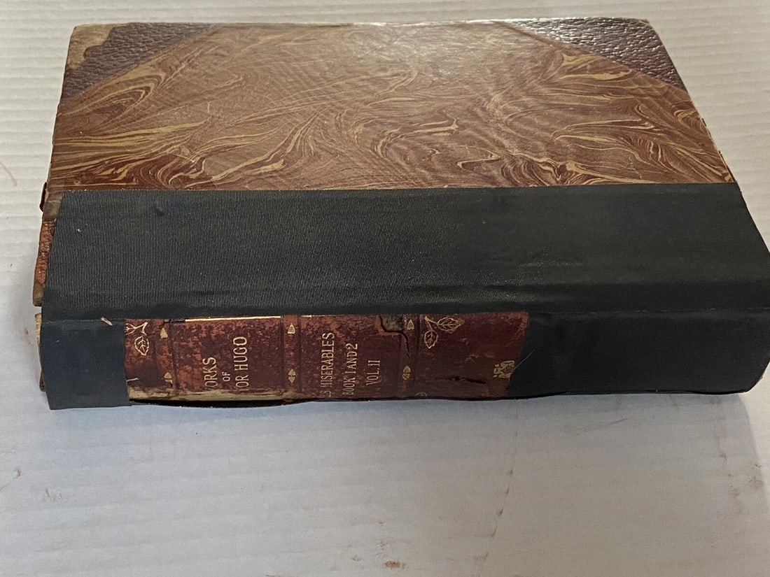 Victor Hugo Les Miserable Book I & II University Society Illustrated1800’s Rare! - 2