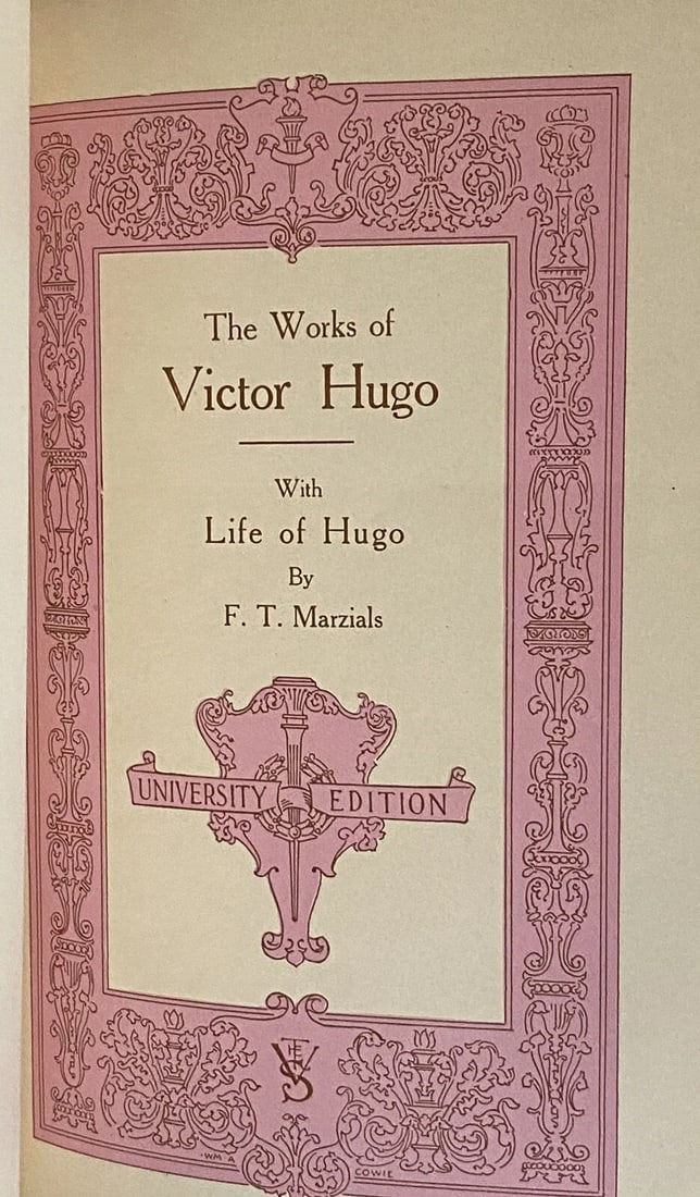 Victor Hugo Les Miserable Book I & II University Society Illustrated1800’s Rare! - 4