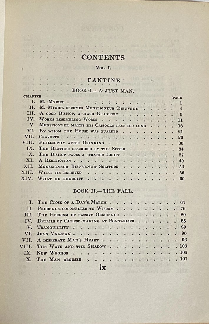 Victor Hugo Les Miserable Book I & II University Society Illustrated1800’s Rare! - 8