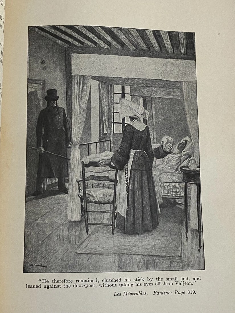 Victor Hugo Les Miserable Book I & II University Society Illustrated1800’s Rare! - 9