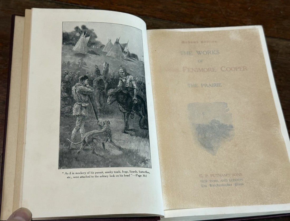 Cooper’s Works James Fenimore Cooper The Prairie Mohawk Edition G.P. Putnam VG - 3