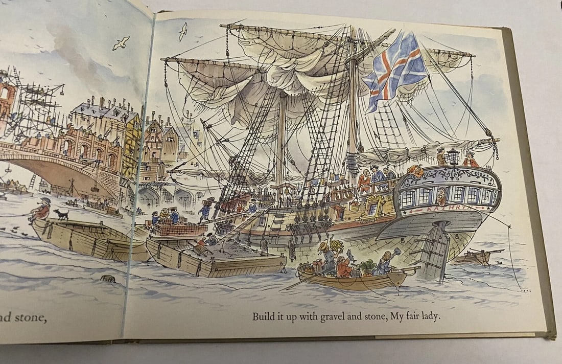 LONDON BRIDGE IS FALLING DOWN Mother Goose Peter Spier HB/DJ 1st Ed. Signed - 10