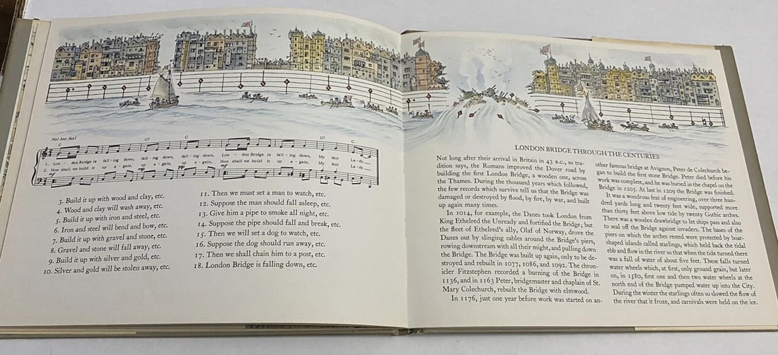 LONDON BRIDGE IS FALLING DOWN Mother Goose Peter Spier HB/DJ 1st Ed. Signed - 12