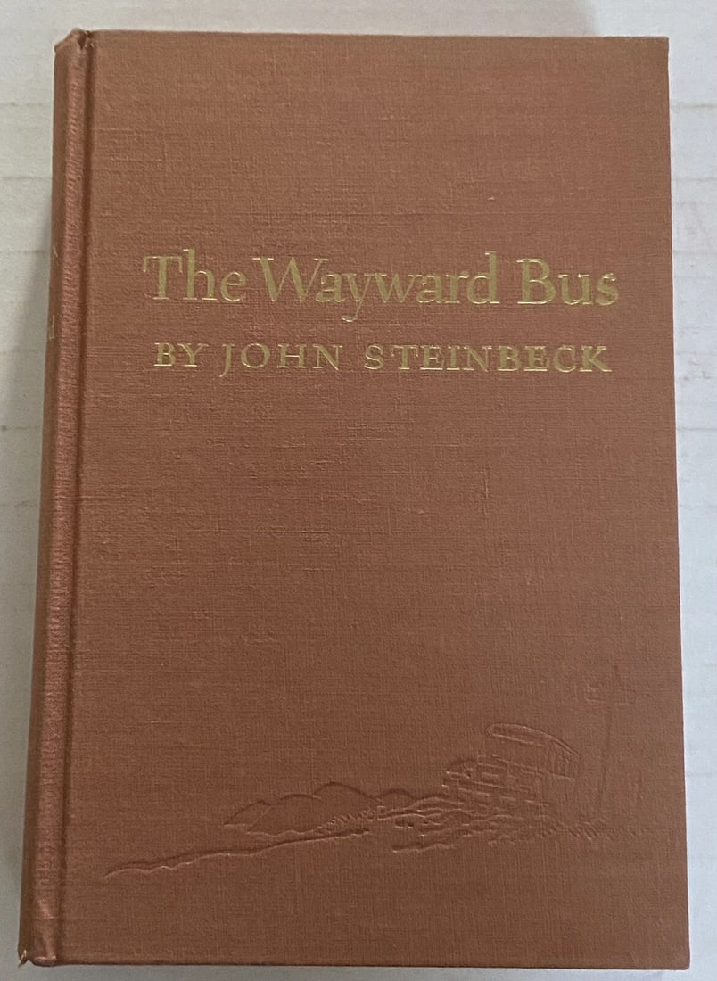 1947 1st Edition/Printing BC "THE WAYWARD BUS" by John Steinbeck HC/DJ N.Fine/VG - 5