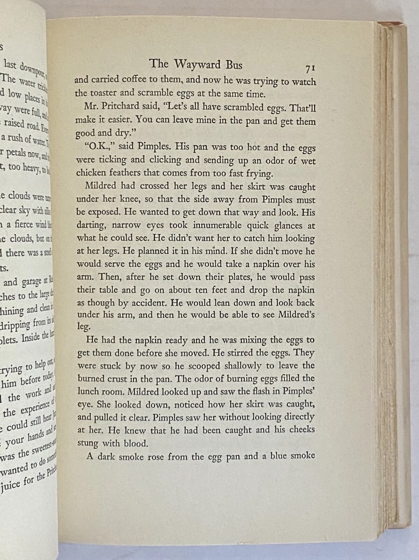 1947 1st Edition/Printing BC "THE WAYWARD BUS" by John Steinbeck HC/DJ N.Fine/VG - 8