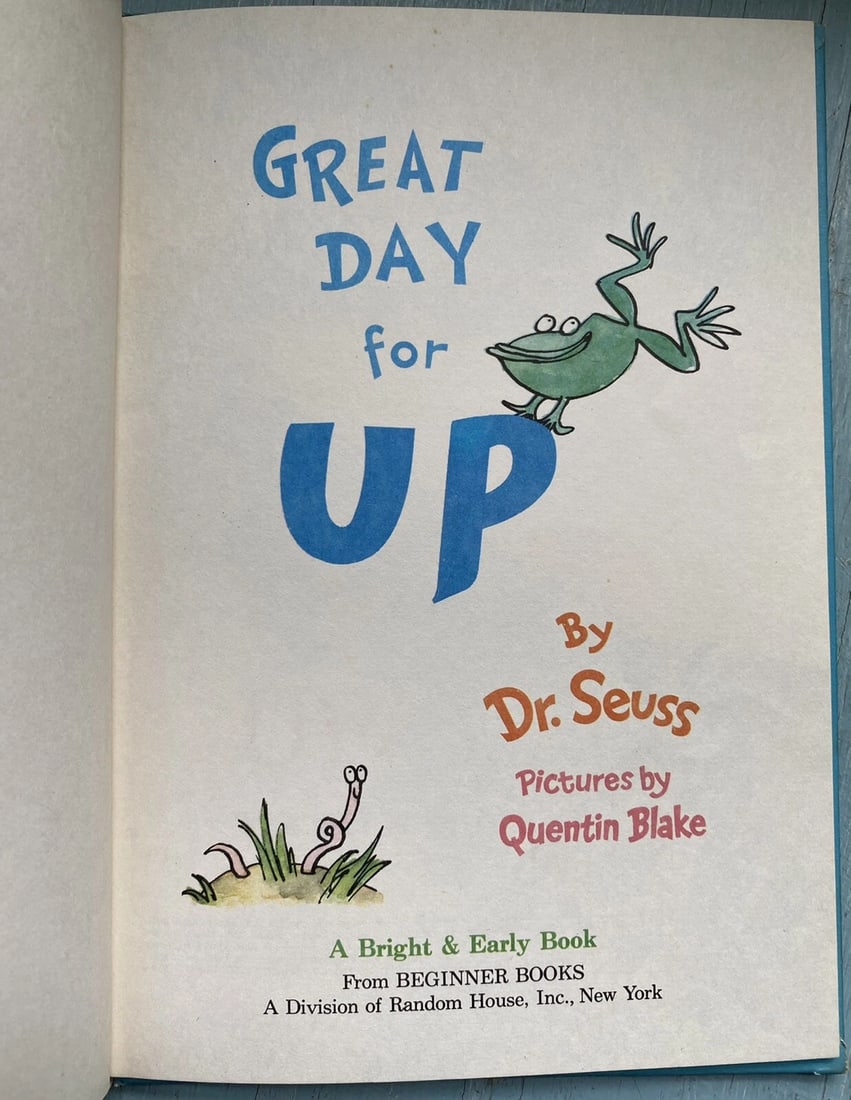 Great Day for Up Bright & Early Grolier BC 1st Edition Hardcover Dr. Seuss 1974 - 6