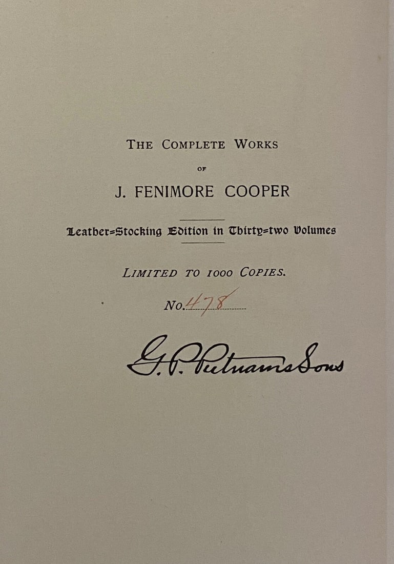 The Deerslayer James Fenimore Cooper LeatherStocking Edition Ltd Ed #478/1000 HC - 3