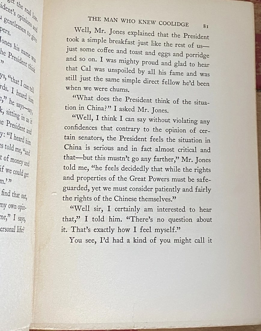 Sinclair LEWIS THE MAN WHO KNEW COOLIDGE 1928 First Edition/Print HC - 13