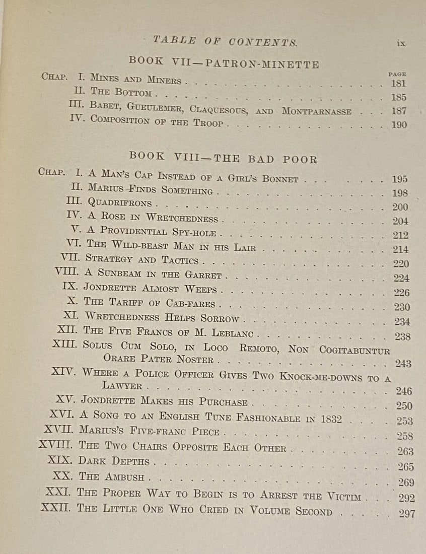 Les Miserables Victor Hugo Vol. III Illustrated 1886 Library Edition HC VGood - 10