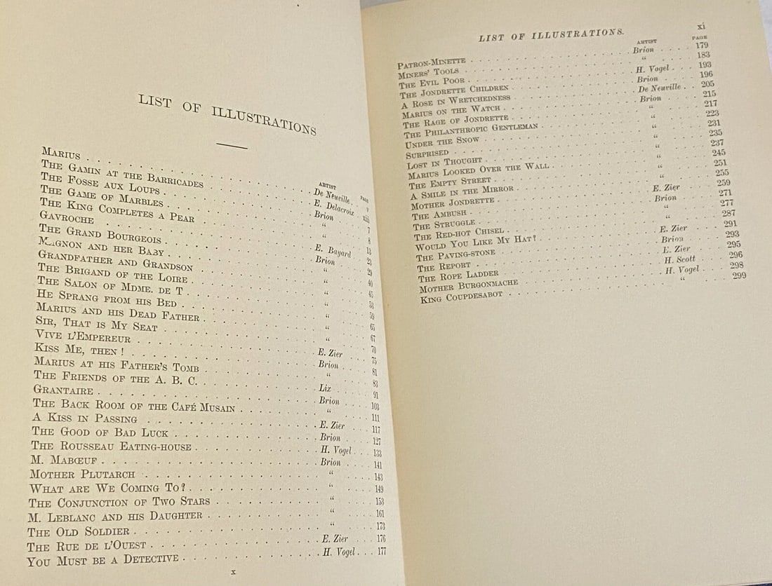 Les Miserables Victor Hugo Vol. III Illustrated 1886 Library Edition HC VGood - 15