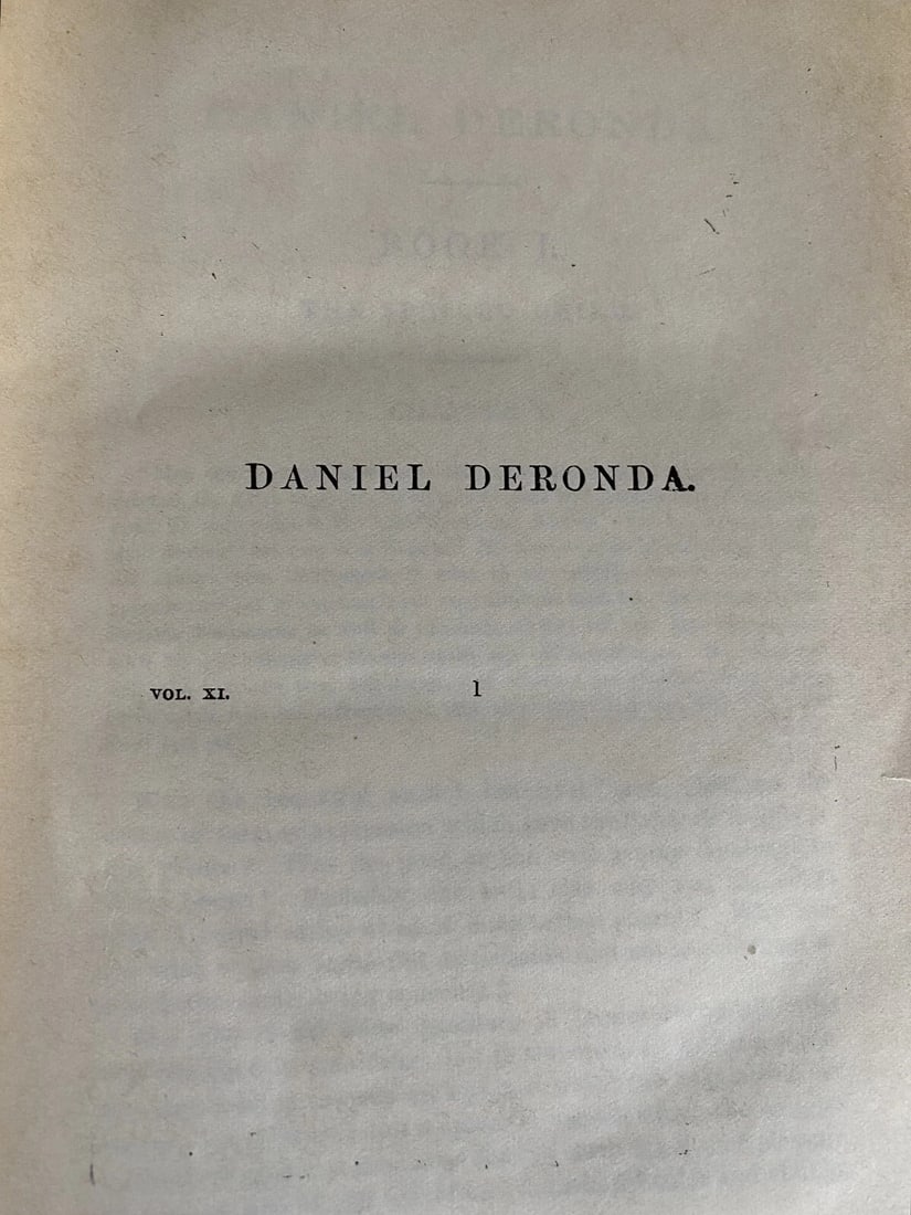 George Eliot's Works Vol. I Daniel Deronda Published by Lovell, Coryell HC 1893 - 5