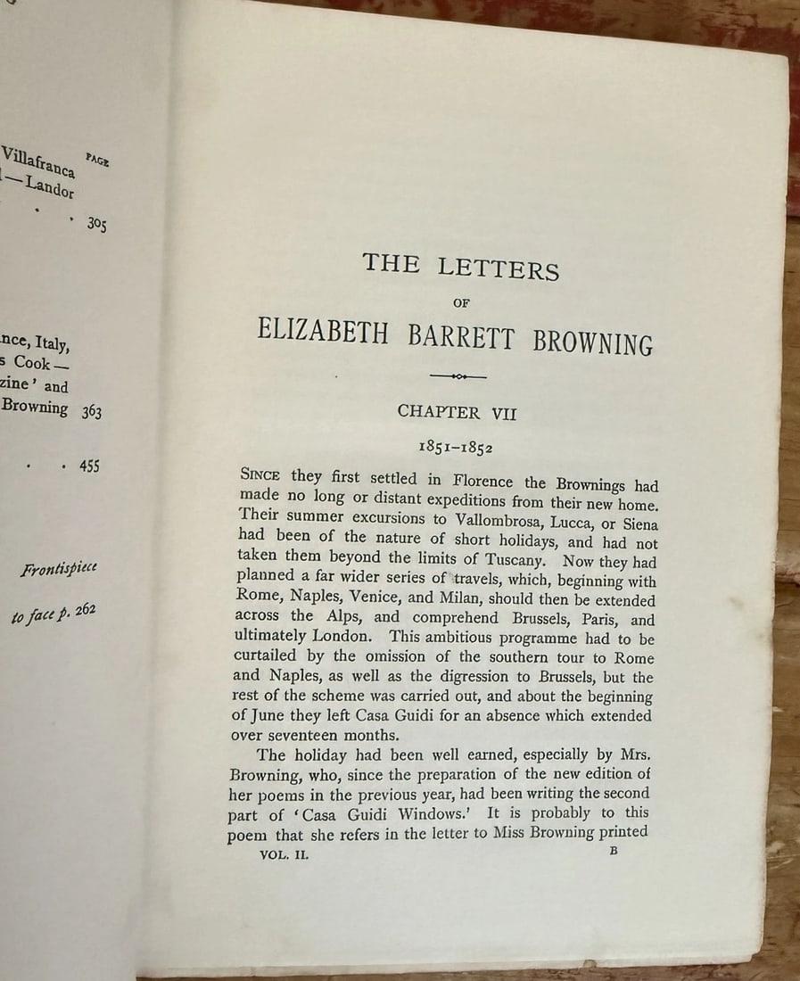 The Letters of Elizabeth Barrett Browning Vol. 2 1898 Macmillan 1st Ed. Illustr. - 7