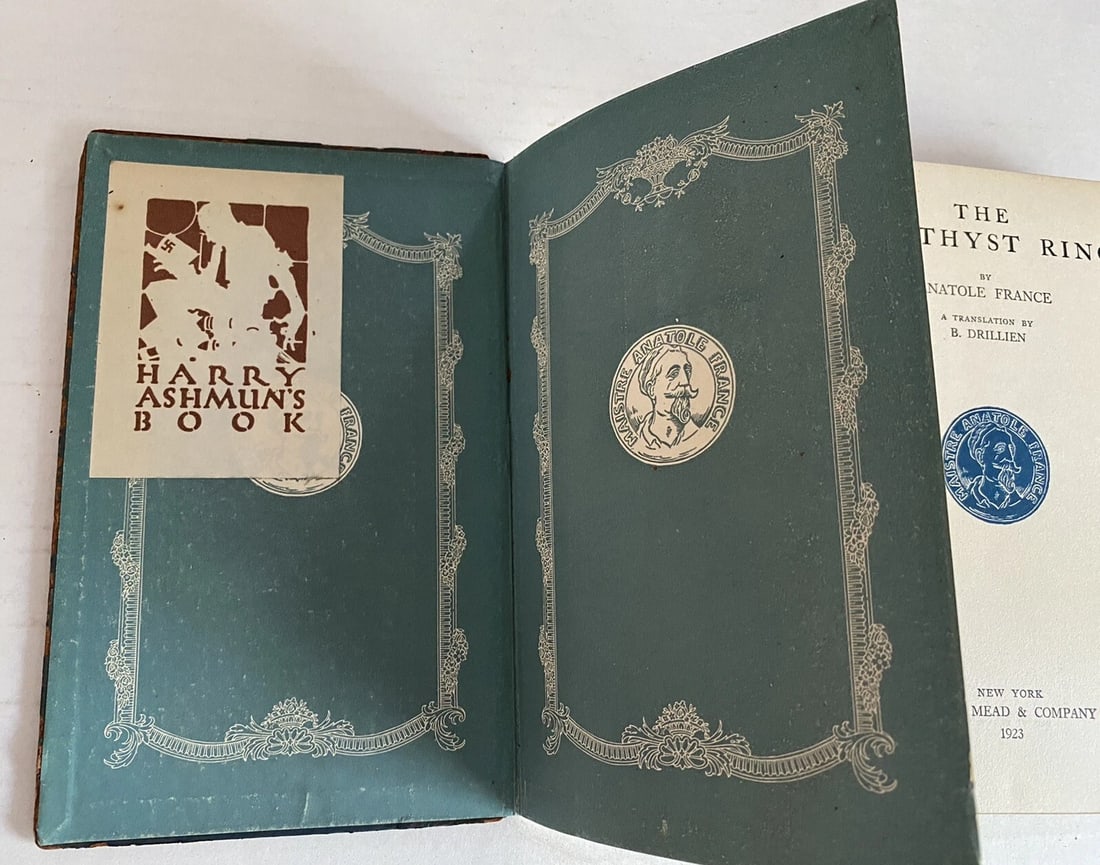 Antique Book The Amethyst Ring Anatole France Blue Leather 1923 Dodd Mead & Co. - 6