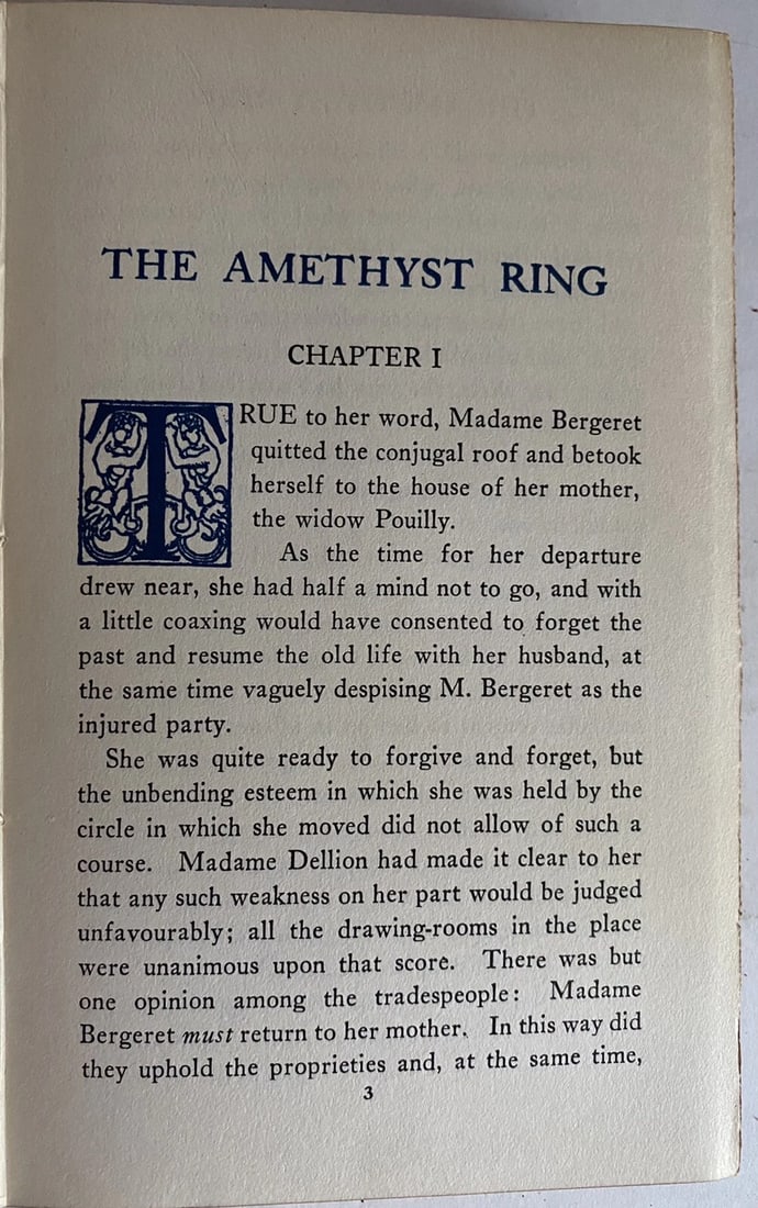 Antique Book The Amethyst Ring Anatole France Blue Leather 1923 Dodd Mead & Co. - 7