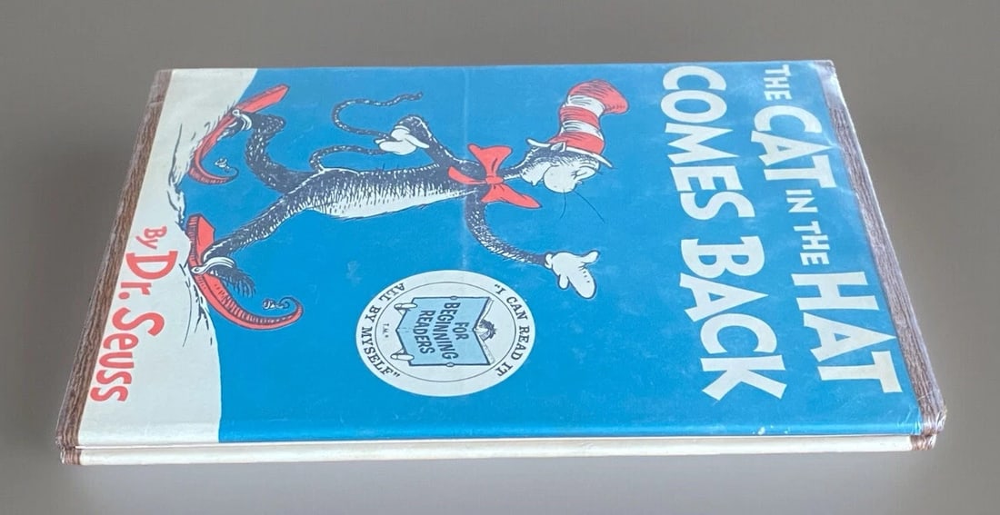 The Cat in the Hat Comes Back 1st Edition Dr Seuss Dust Jacket 1958 Very Good - 11