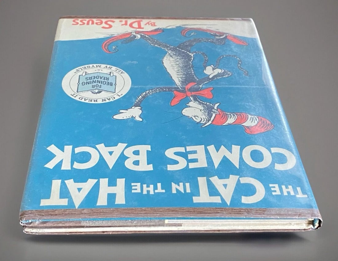 The Cat in the Hat Comes Back 1st Edition Dr Seuss Dust Jacket 1958 Very Good - 12