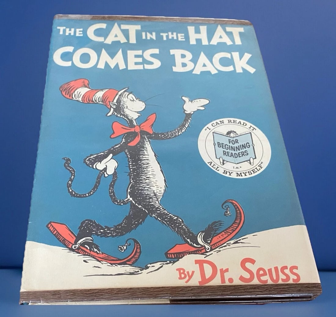 The Cat in the Hat Comes Back 1st Edition Dr Seuss Dust Jacket 1958 Very Good - 15
