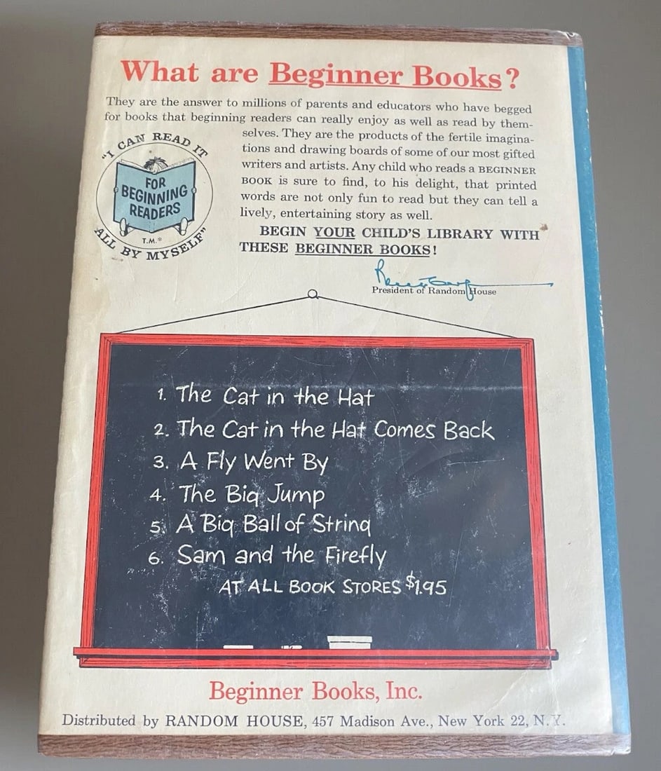 The Cat in the Hat Comes Back 1st Edition Dr Seuss Dust Jacket 1958 Very Good - 4