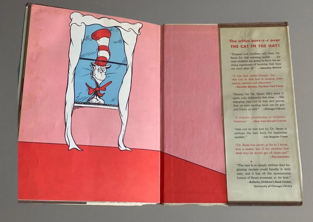 The Cat in the Hat Comes Back 1st Edition Dr Seuss Dust Jacket 1958 Very Good - 9