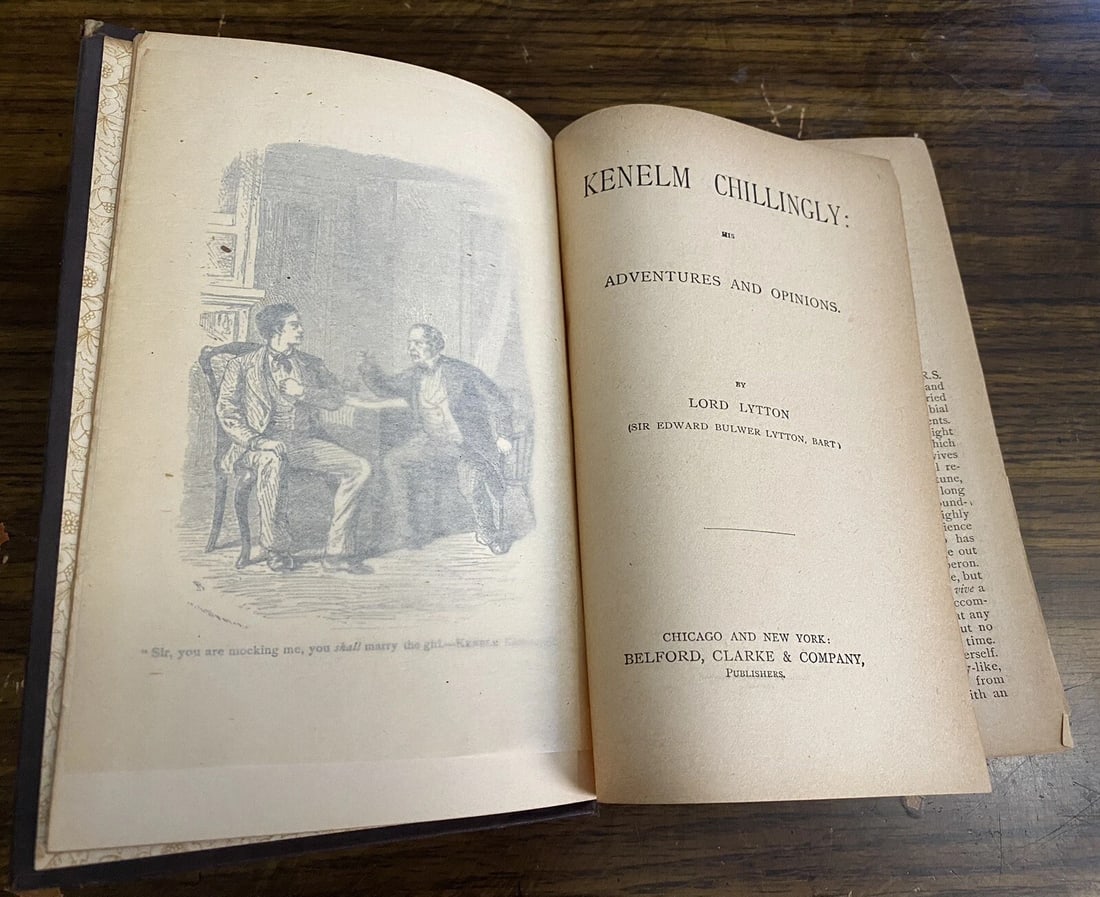 Bulwer Lytton's Works Kenelm Chillingly And Rienzi HC Belford Clarke 1st Edition - 2