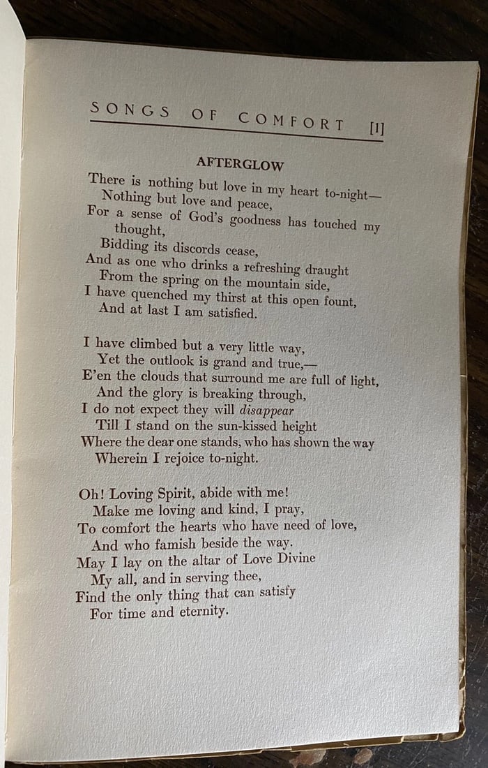 Songs Of Comfort by Annie L. Fisher Antique Book 1910 Davis & Bond Publishers - 7