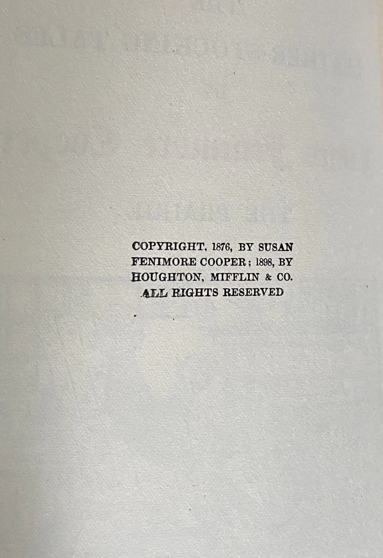 James Fenimore Cooper THE PRARIE 1898 Leather Stocking Tales Fireside Antique - 3