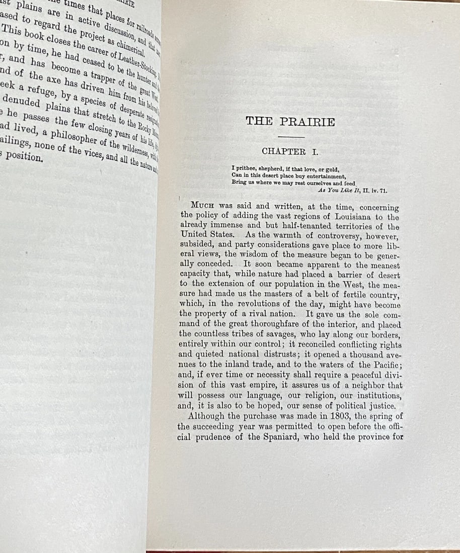 James Fenimore Cooper THE PRARIE 1898 Leather Stocking Tales Fireside Antique - 7