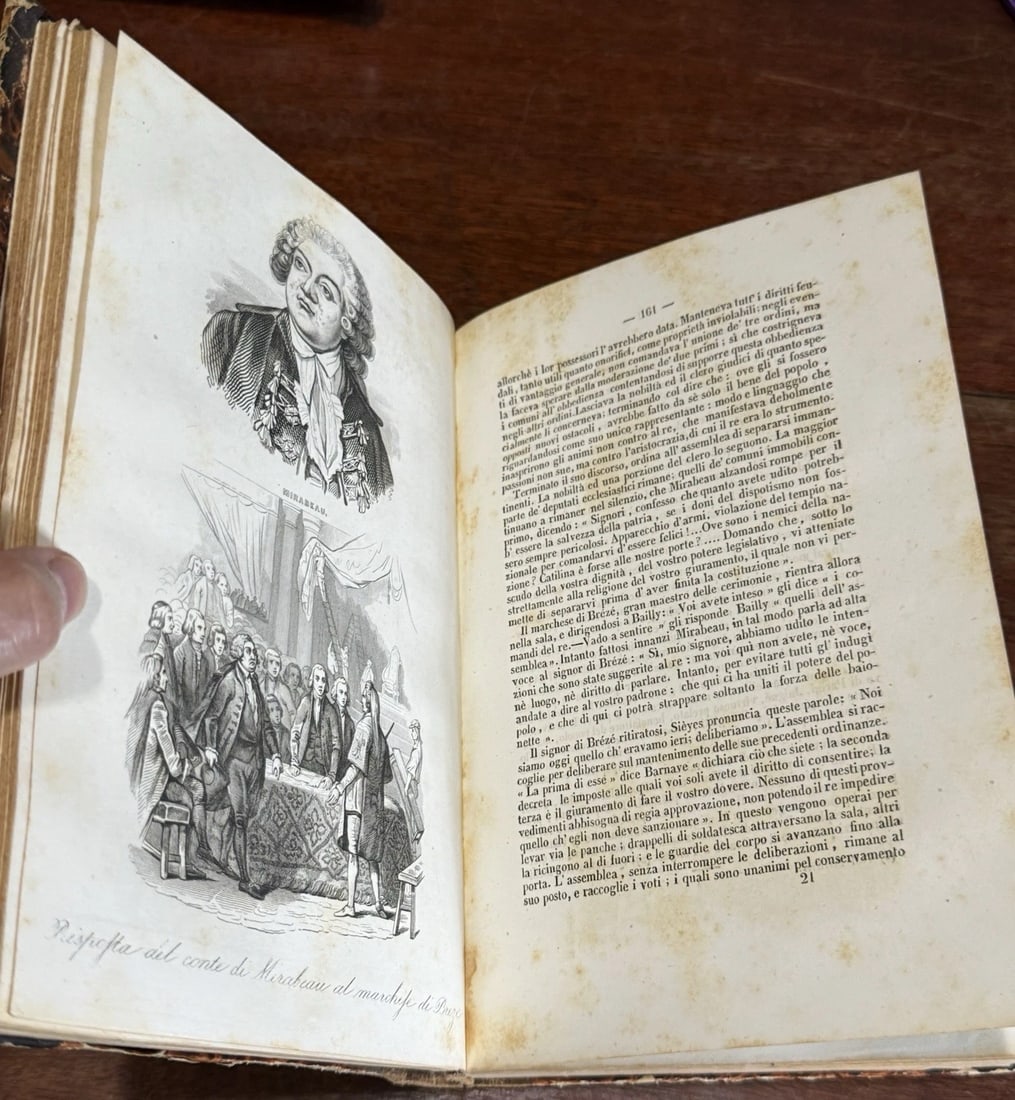 Thiers, L. Adolfo Rivoluzione Francese 1842 1st Italian Ed. Vol. 1 Illustrated - 12