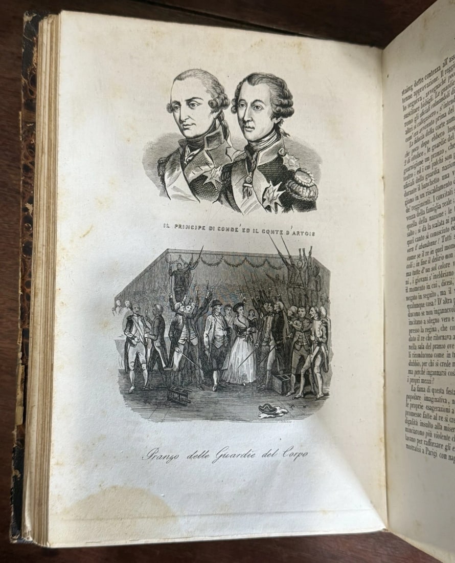 Thiers, L. Adolfo Rivoluzione Francese 1842 1st Italian Ed. Vol. 1 Illustrated - 7