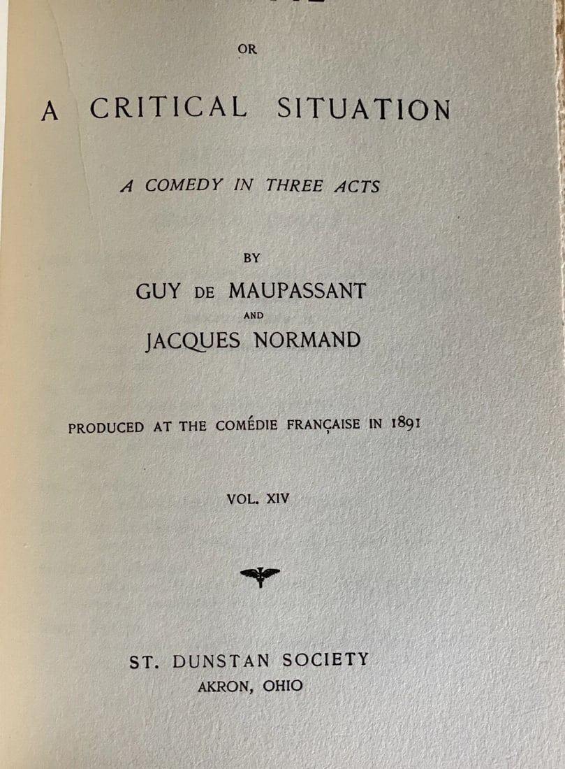 Guy De MaupassantEdition De Luxe HC 1903 Paix Du MenageEtc. Illustr. St. Dunstan - 14