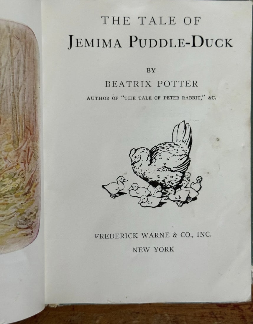 The Tale of Jemima Puddle-Duck by Beatrix Potter, Frederick Warne 1st Thus/1st - 4