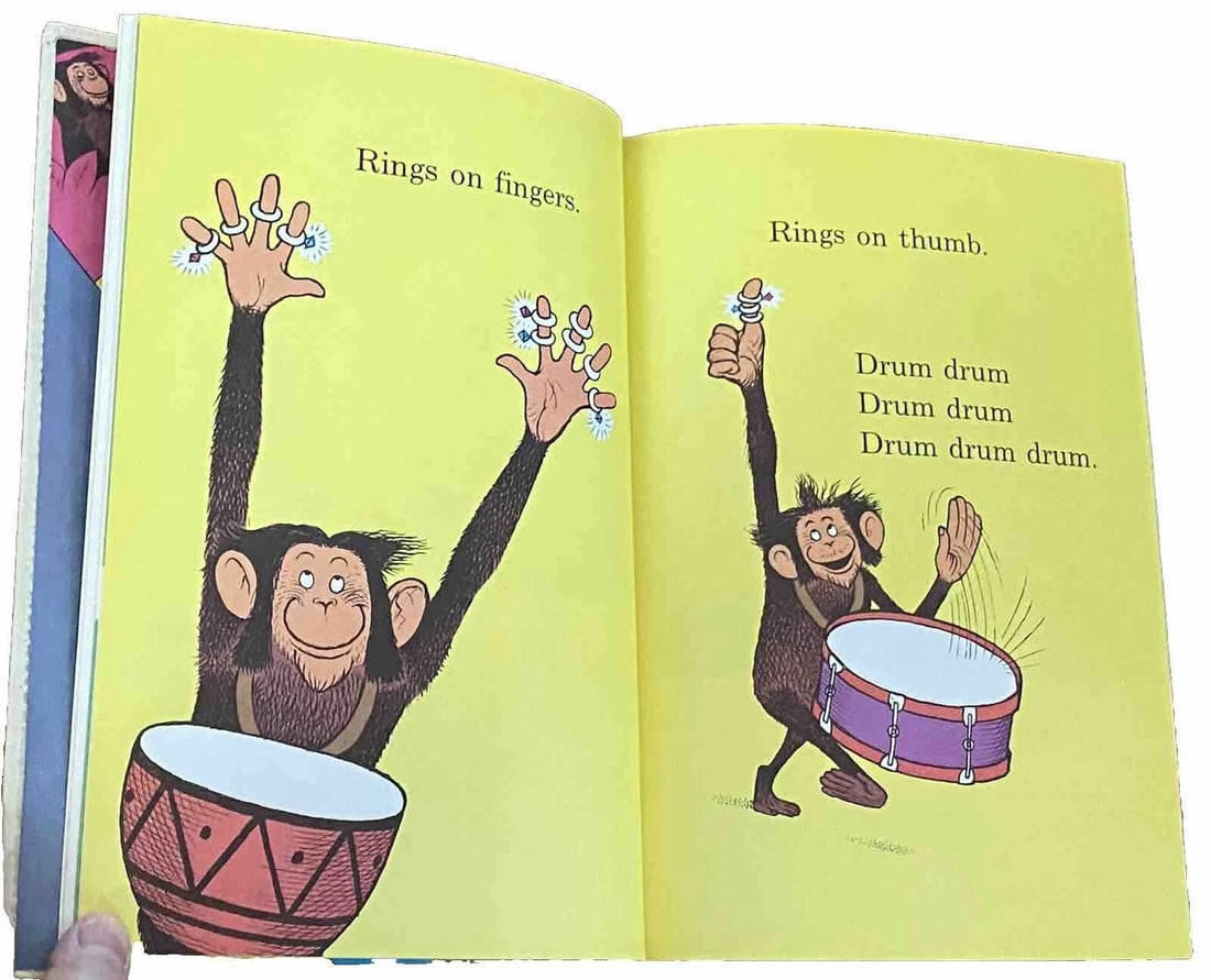 Hand, Hand, Fingers, Thumb 1969 by Al Perkins Book Club Edition Dr. Seuss VGood - 10