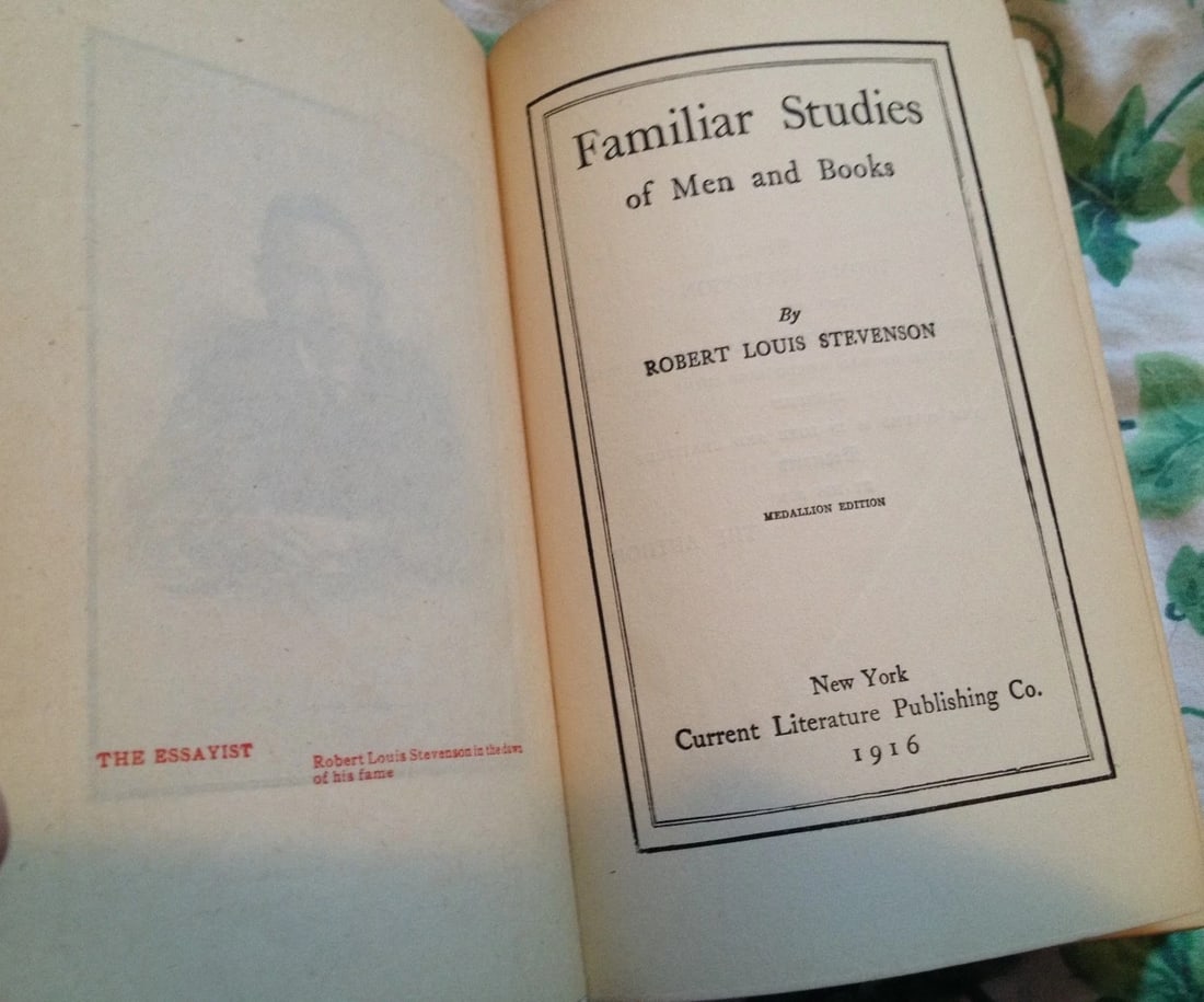 FAMILIAR STUDIES BY ROBERT L STEVENSON MEDALLION ED. HC 1916 NY:Current Lit. - 8