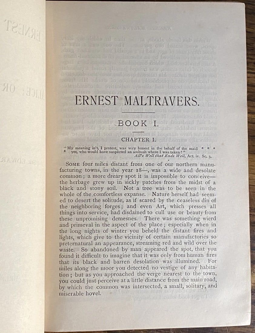 Bulwer Lytton's Works Ernest Maltravers and Alice HC Belford Clarke 1st Edition - 8