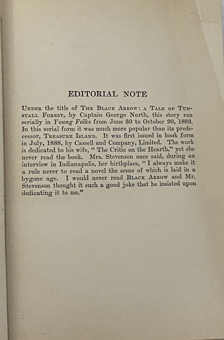 Robert L. Stevenson Black Arrow etc.Ed. DeLuxe Ltd.Ed. of 1,000 1906 Vol. III - 15