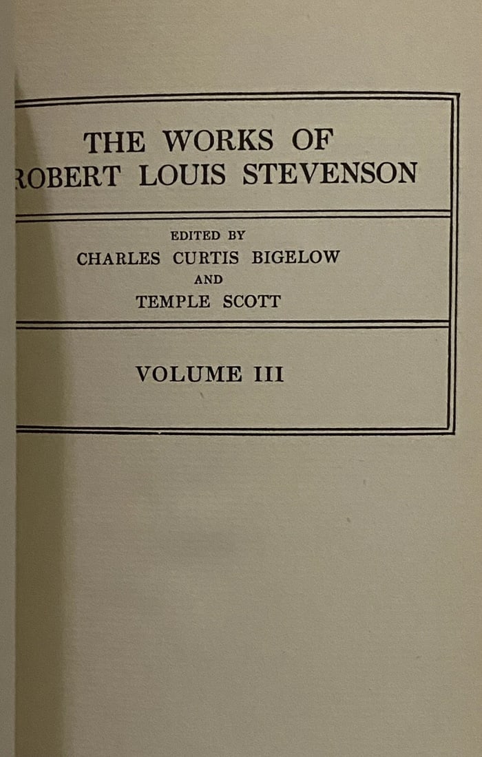 Robert L. Stevenson Black Arrow etc.Ed. DeLuxe Ltd.Ed. of 1,000 1906 Vol. III - 4
