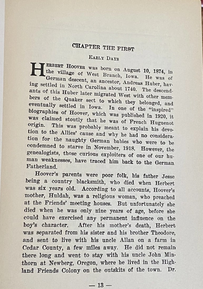 THE STRANGE CAREER of MR. HOOVER UNDER TWO FLAGS 1931 1st/9th HC IllustVery Good - 14