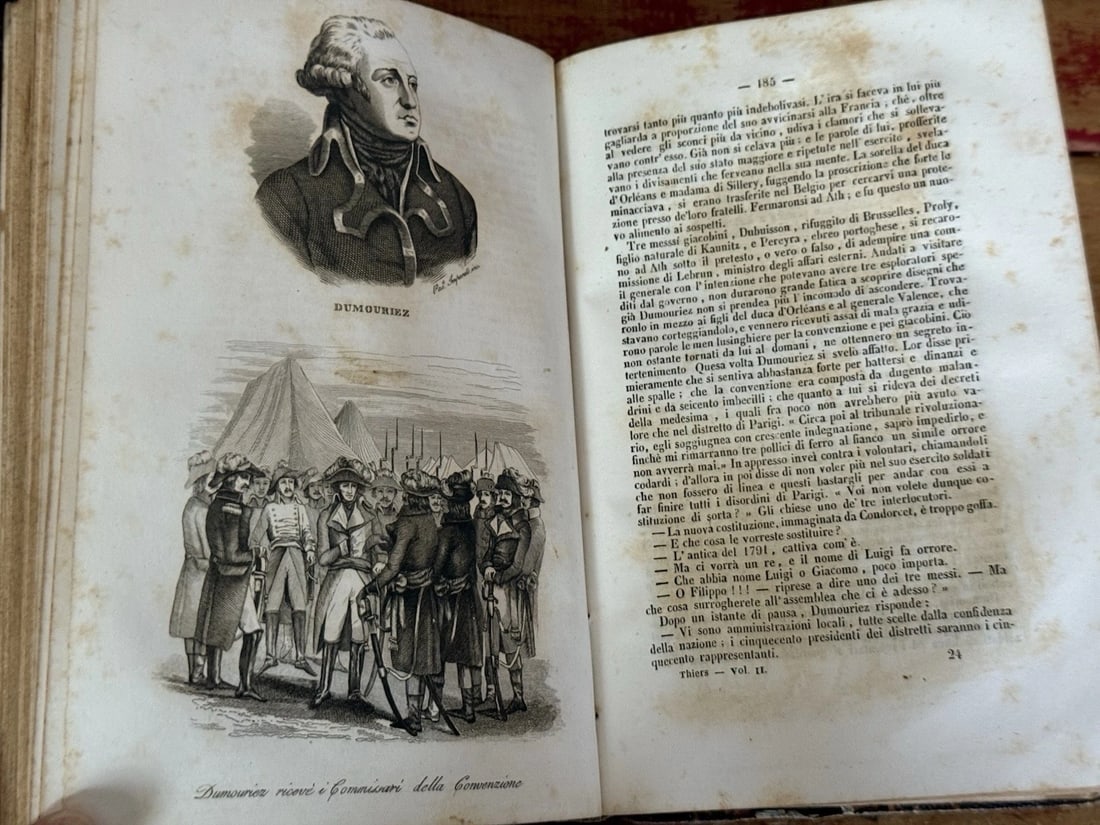 Thiers, L. Adolfo Rivoluzione Francese 1842 1st Italian Ed. Vol. 2 Illustrated - 4