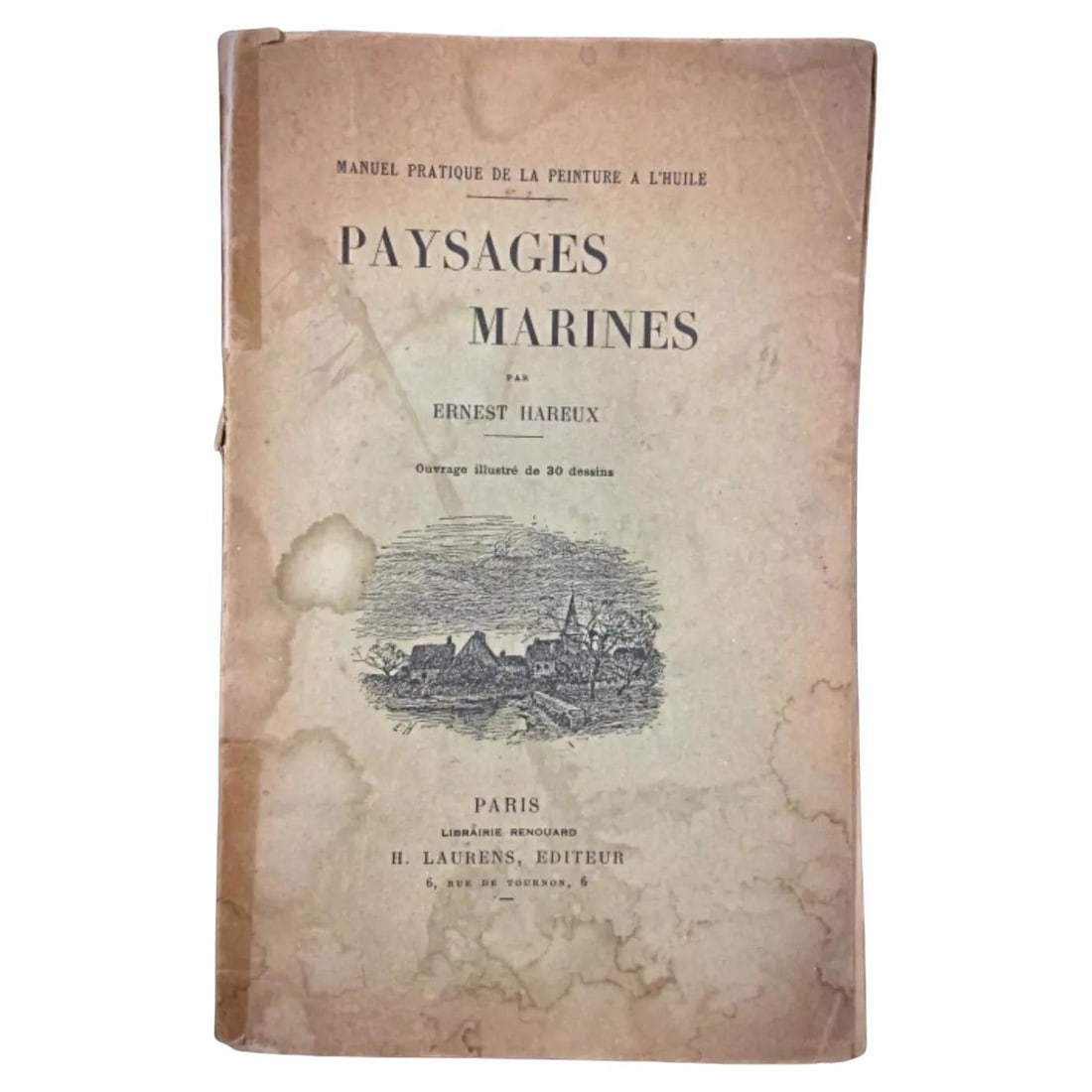 Practical Manual of Oil Painting by Marine Ernest Hareux - Illustrated: Title: Practical Manual of Oil Painting by Marine Ernest Hareux - IllustratedOrigin: FranceDimension: Height: 22.5 cm (8.9 in) Width: 14 cm (5.5 in) Thickness: 0.5 cm (0.2 in)Material: PaperDate: