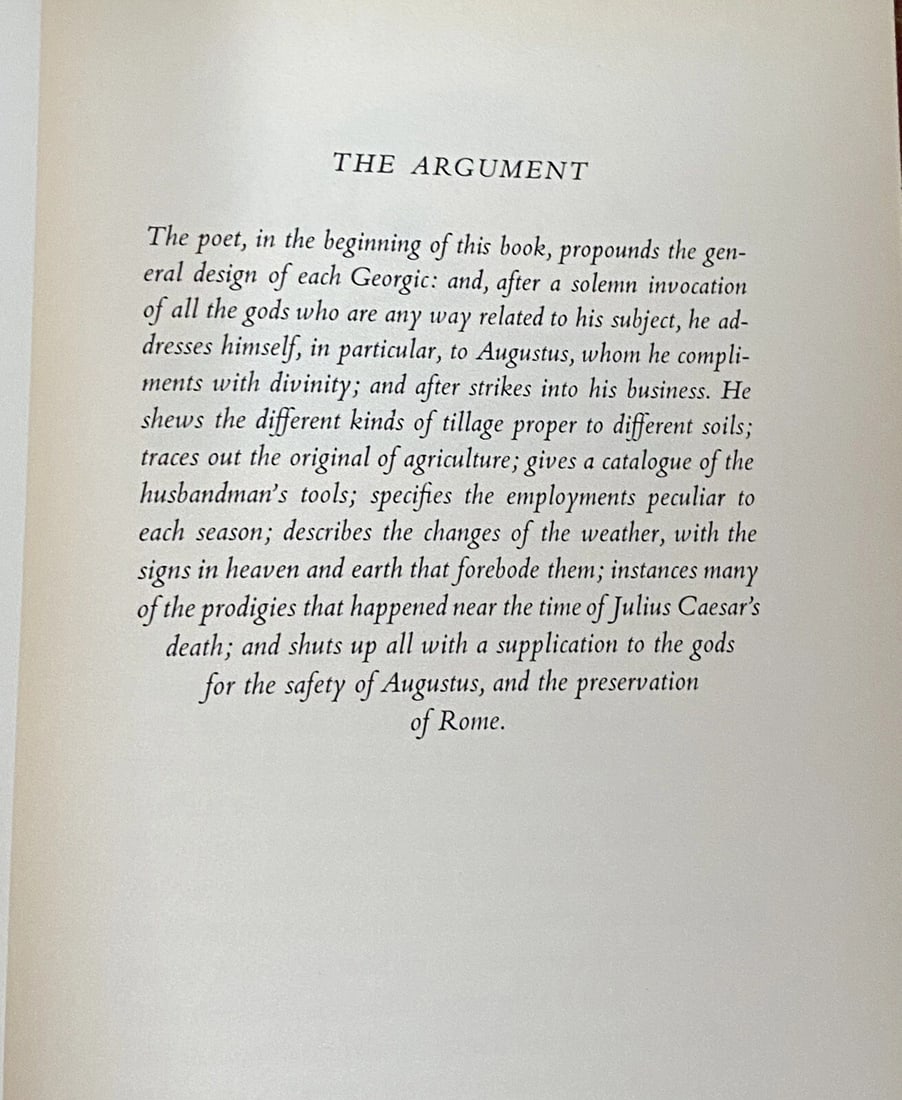 Virgil, John Dryden / The Georgics 1953 Vintage Copy - 15