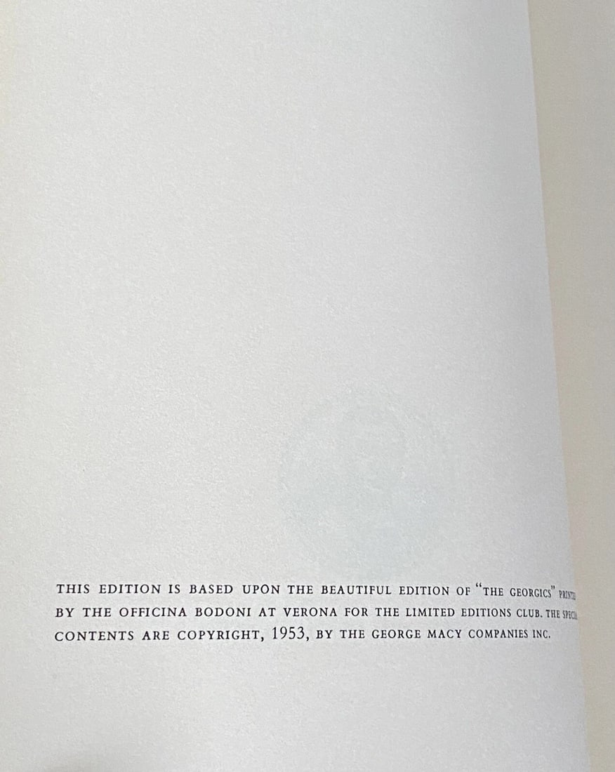 Virgil, John Dryden / The Georgics 1953 Vintage Copy - 3